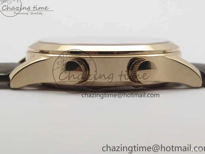 MIROTIME 0427 ZipUp Calatrava 5524R Pilot Travel Time RG GRF Brown Dial on Brown Leather Strap A324 V 7110